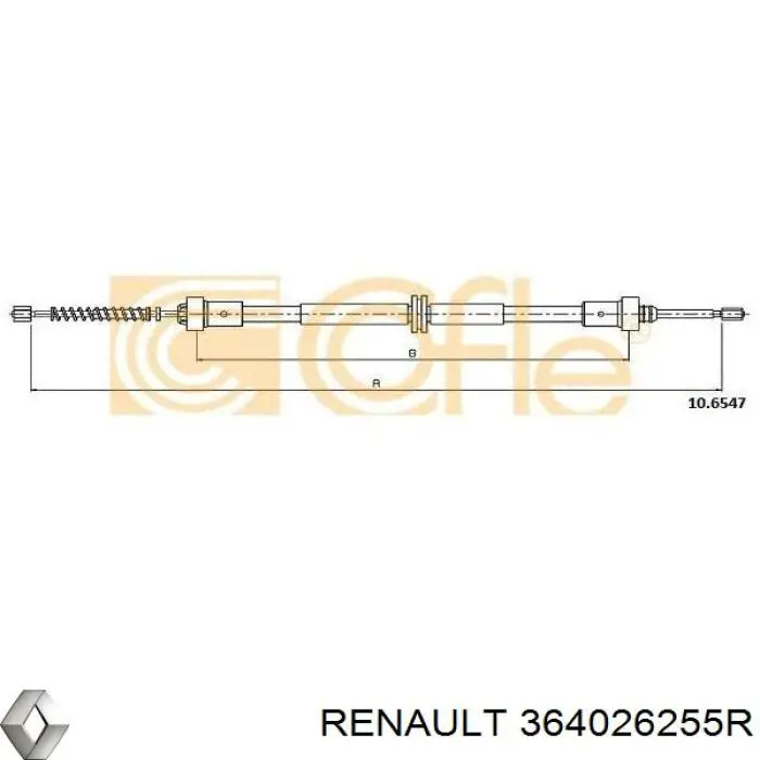Cable de freno de mano trasero derecho/izquierdo para Smart FORFOUR (453)