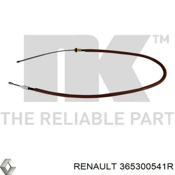 365300541R Renault (RVI) cable de freno de mano trasero izquierdo