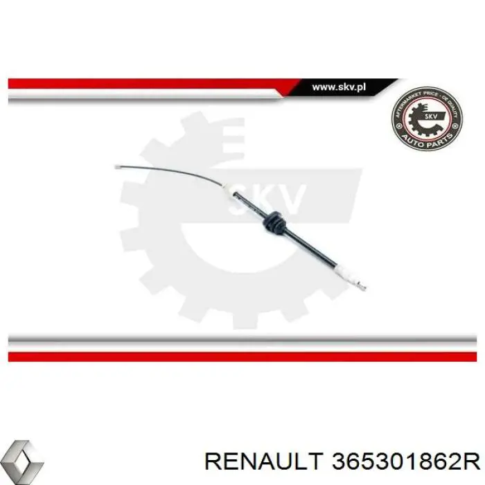 Cable para freno de mano delantero Renault (RVI) 365301862R precio, desde 53,72 USD