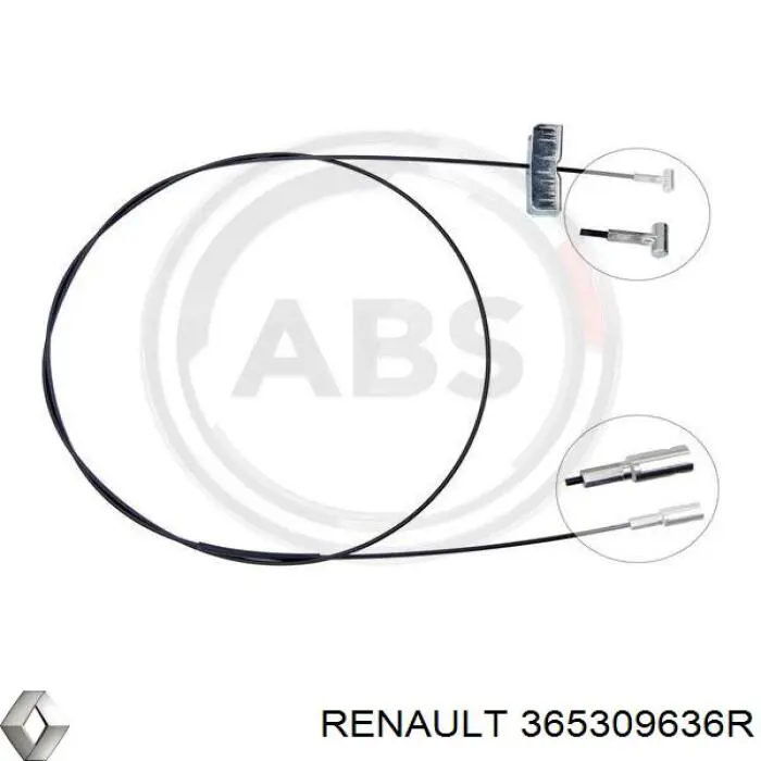 Cable intermedio de freno de mano Renault (RVI) 365309636R precio, desde 18,23 EUR