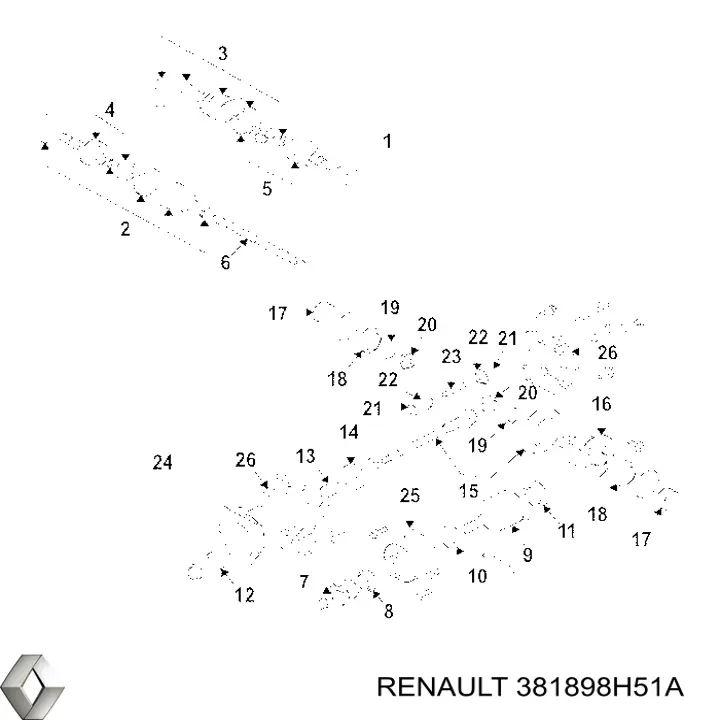 381898H51A Renault (RVI) Retén del piñón del diferencial trasero