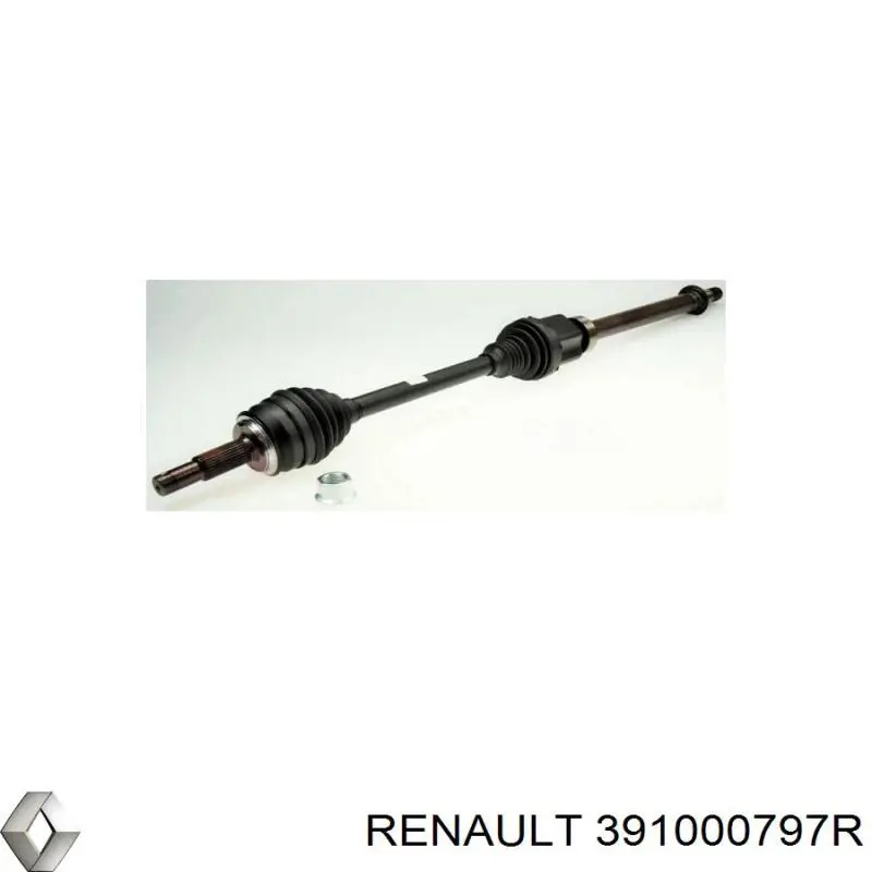 391000797R Renault (RVI) árbol de transmisión delantero derecho