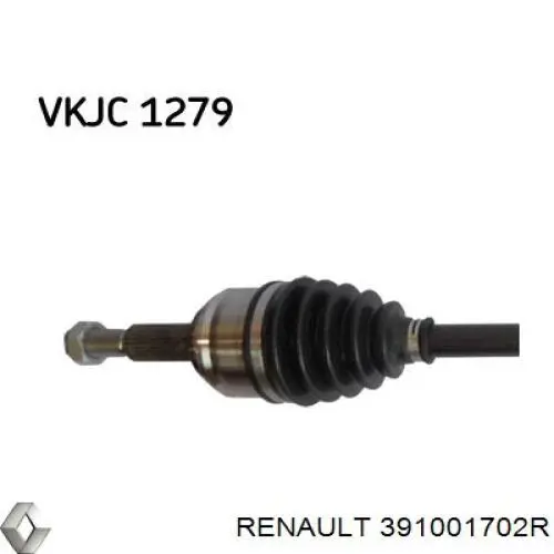 Semieje delantero derecho Renault (RVI) 391001702R precio, desde 79,86 EUR