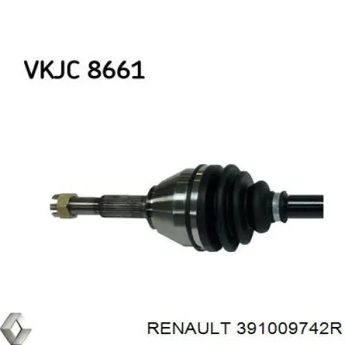 Comprar 391009742R Renault (RVI) Árbol de transmisión delantero derecho