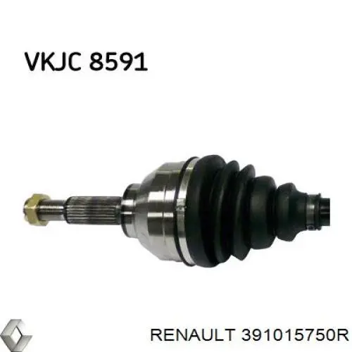 391015750R Renault (RVI) árbol de transmisión delantero izquierdo