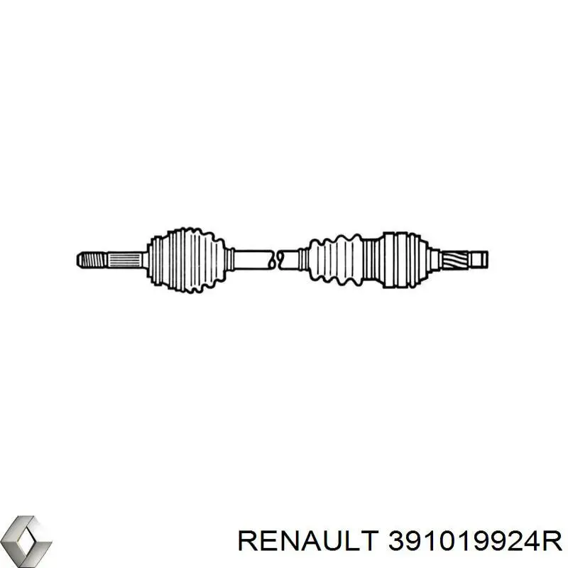 391019924R Renault (RVI) árbol de transmisión delantero izquierdo