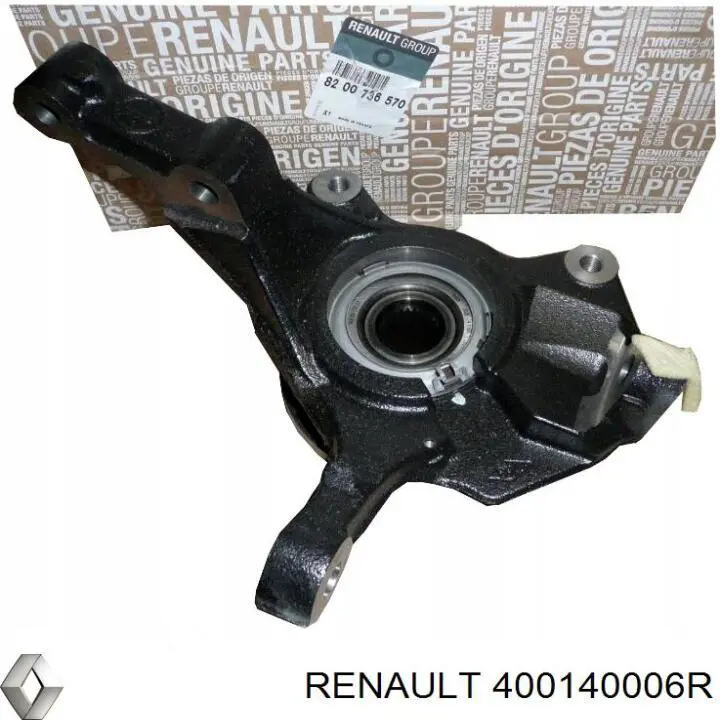 Muñón del eje, soporte de rueda, delantero derecho Renault (RVI) 400140006R