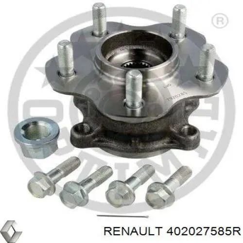 402027585R Renault (RVI) cubo de rueda trasero