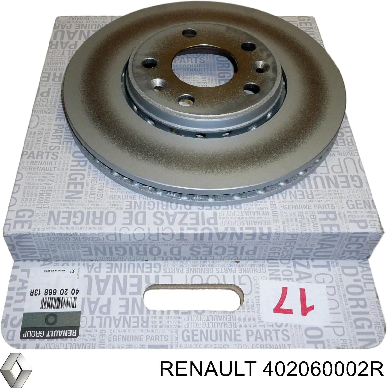 402060002R Renault (RVI) disco de freno delantero