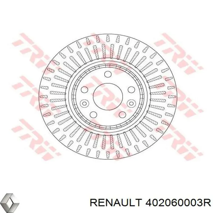 402060003R Renault (RVI) disco de freno delantero