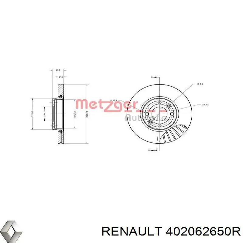 Comprar 402062650R Renault (RVI) Freno de disco delantero