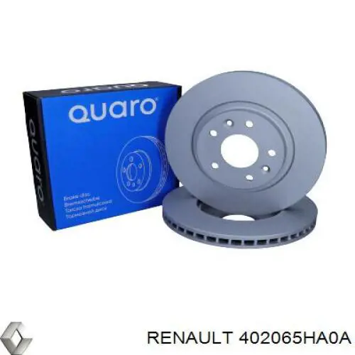 Disco de freno delantero Renault (RVI) 402065HA0A
