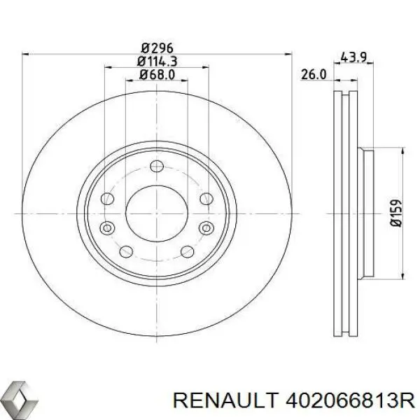 Frenos delanteros Renault (RVI) 402066813R precio, desde 42,15 EUR