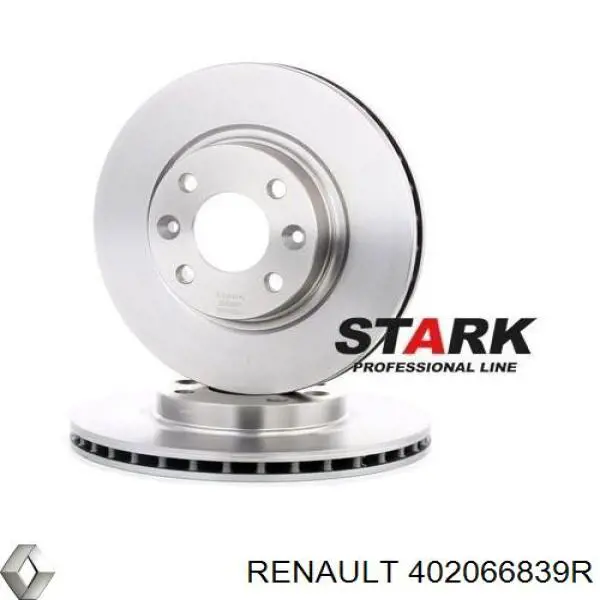 Disco de freno delantero Renault (RVI) 402066839R