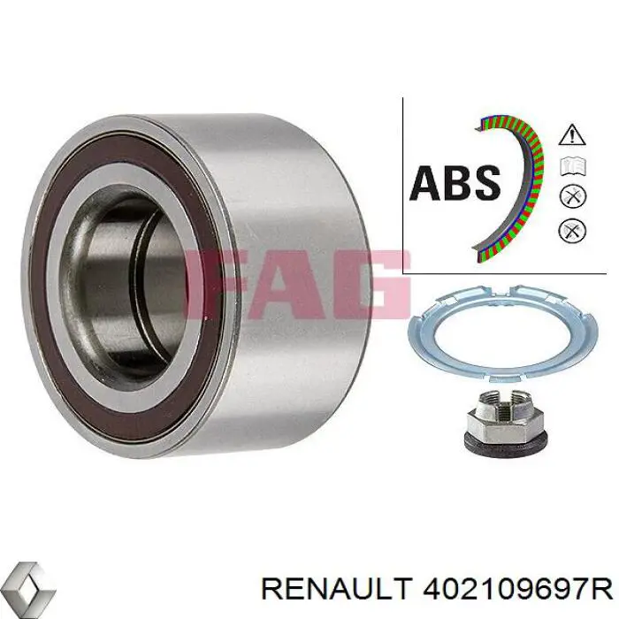 Cojinete de rueda delantero Renault (RVI) 402109697R precio, desde 41,26 EUR