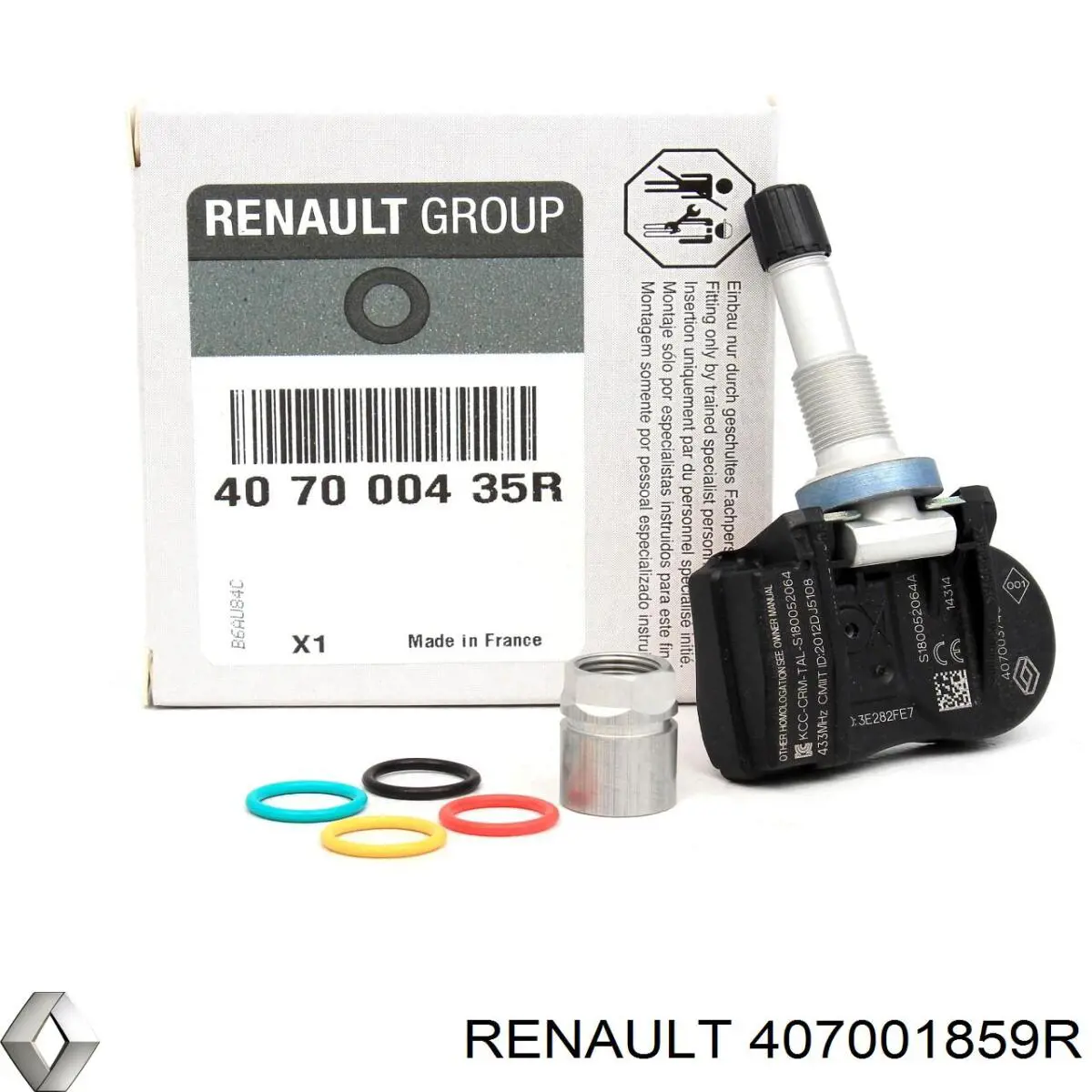 407001859R Renault (RVI) sensor de presion de neumaticos