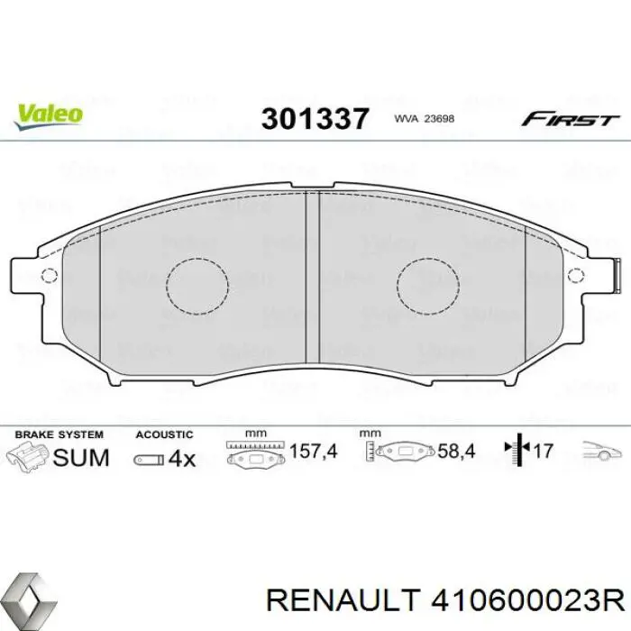 Pastillas de freno delanteras Nissan Navara D40M