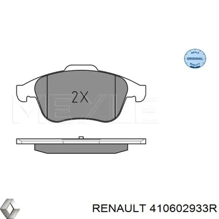 410602933R Renault (RVI) pastillas de freno delanteras