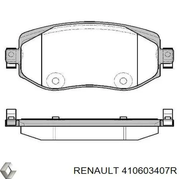 410603407R Renault (RVI) pastillas de freno delanteras