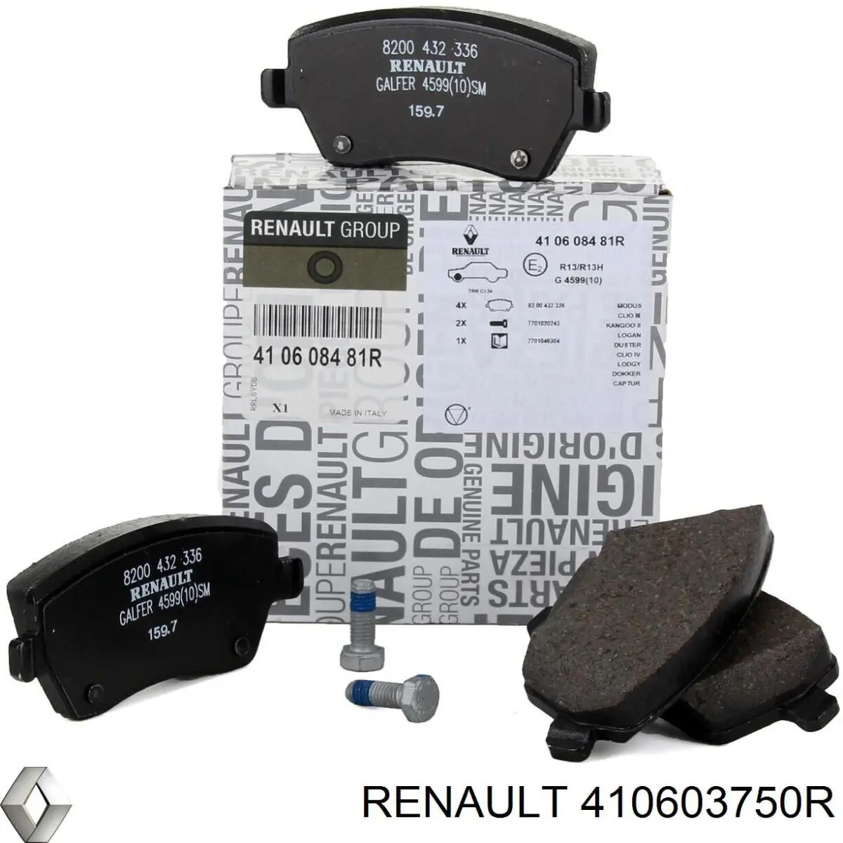 410603750R Renault (RVI) pastillas de freno delanteras