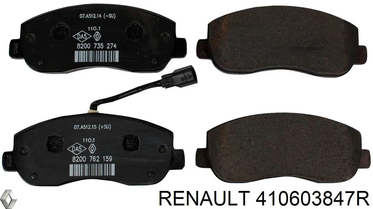 Pastillas de freno 410603847R Renault (RVI)