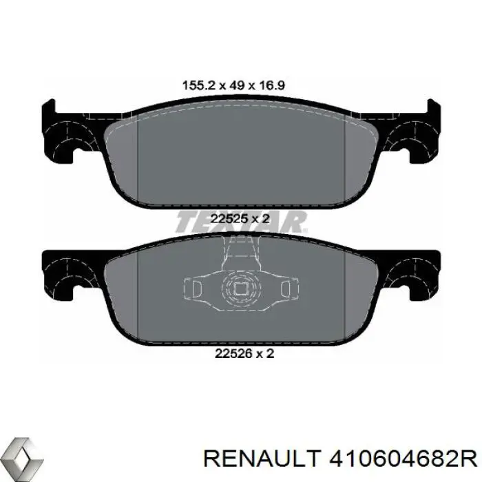 Pastillas freno delanteras Renault (RVI) 410604682R precio, desde 20,18 EUR