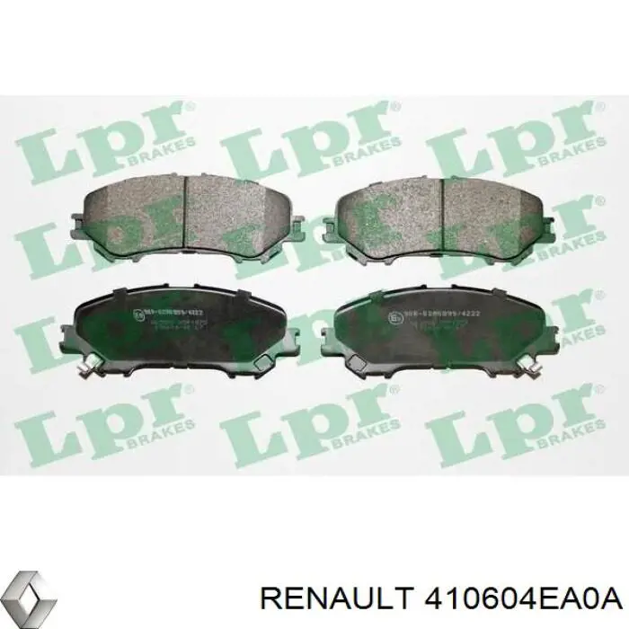 410604EA0A Renault (RVI) pastillas de freno delanteras