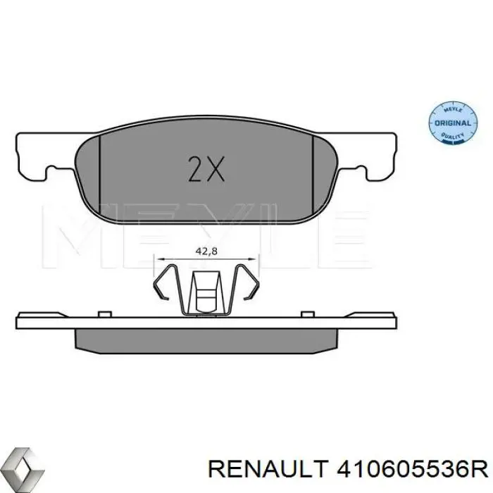 Pastillas de freno 410605536R Renault (RVI)
