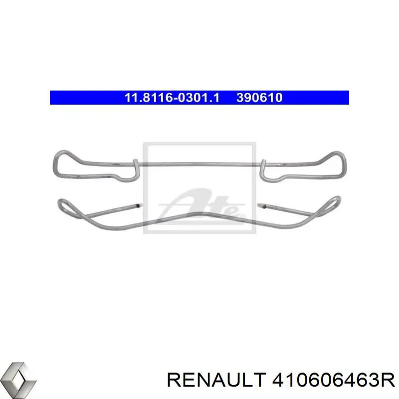 410606463R Renault (RVI) conjunto de muelles almohadilla discos delanteros