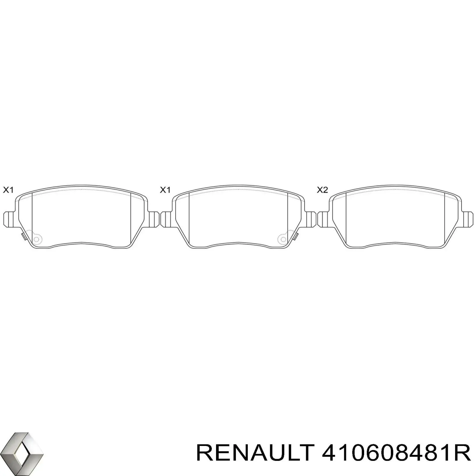 Comprar 410608481R Renault (RVI) Pastillas delanteras de freno