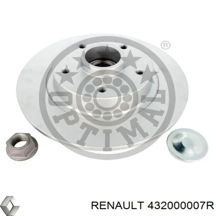 Disco de freno trasero Renault (RVI) 432000007R precio, desde 85,77 EUR