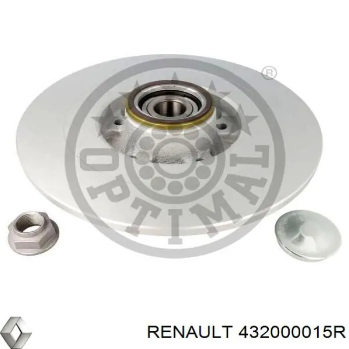 Disco de freno trasero 432000015R Renault (RVI)