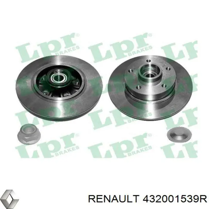 Comprar 432001539R Renault (RVI) Disco de freno trasero