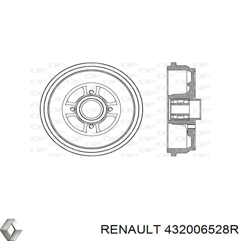 432006528R Renault (RVI) freno de tambor trasero