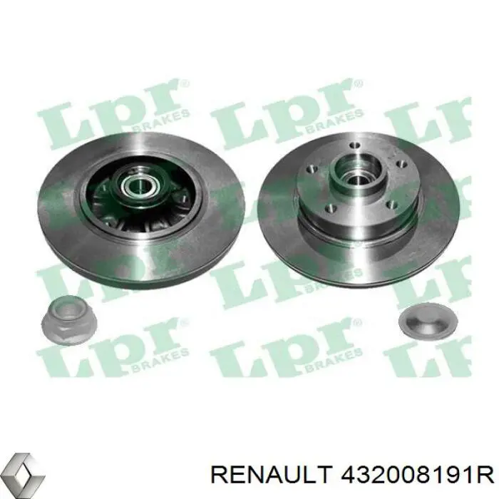 Disco de freno trasero 432008191R Renault (RVI)