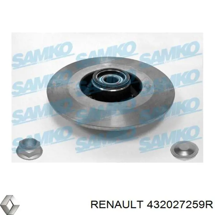 Disco de freno trasero 432027259R Renault (RVI)