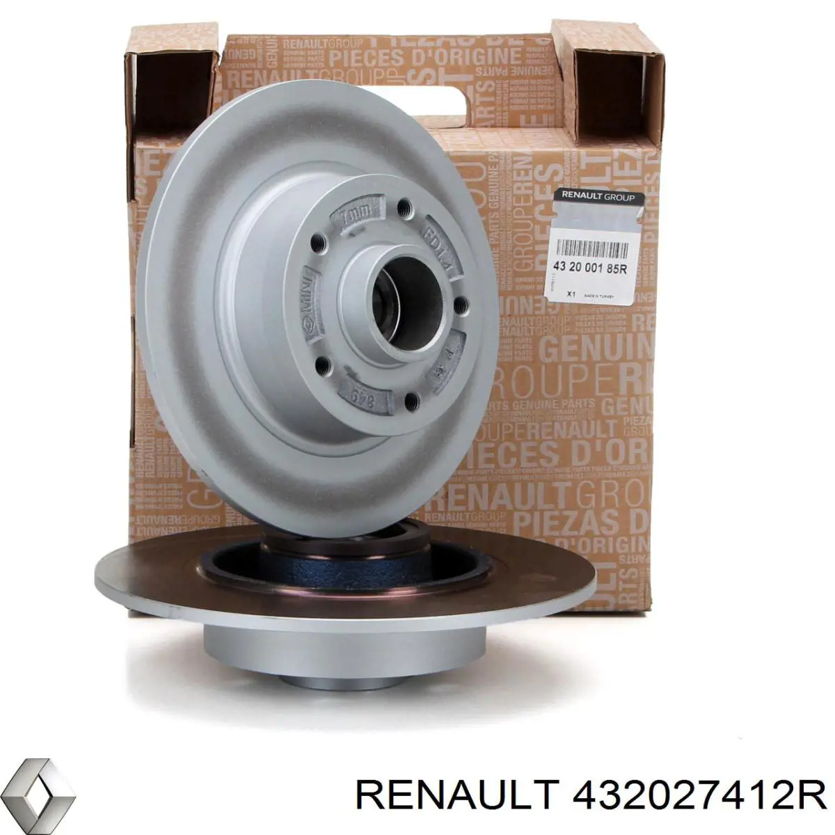 432027412R Renault (RVI) disco de freno trasero