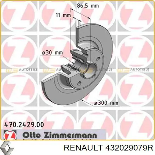 Disco de freno trasero Renault Espace 4 JK0