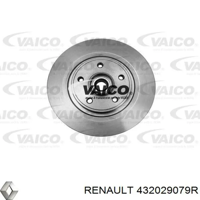 432029079R Renault (RVI) disco de freno trasero