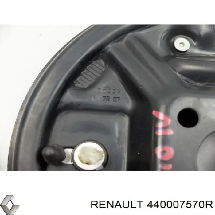 440007570R Renault (RVI) Disco de soporte del tambor de freno trasero derecho