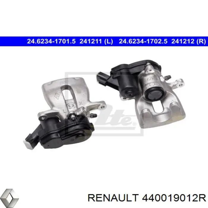 440019012R Renault (RVI) pinza de freno trasero derecho