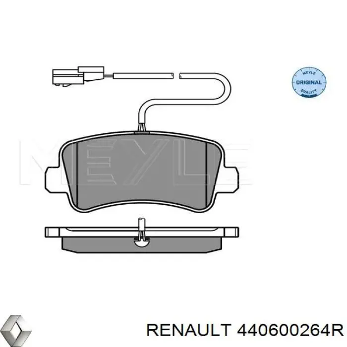 Pastillas de freno traseras 440600264R Renault (RVI)