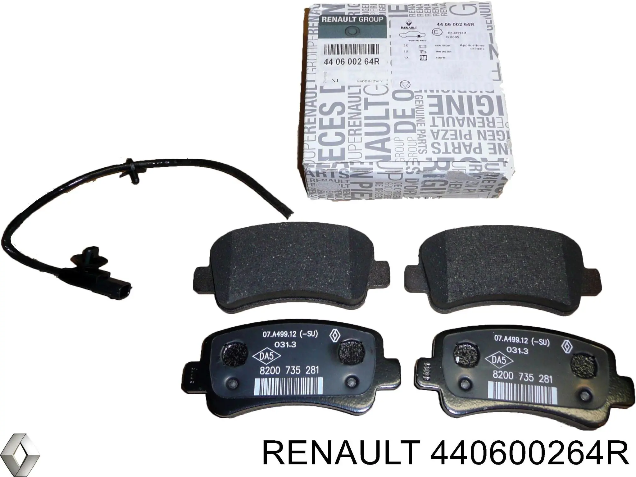 440600264R Renault (RVI) pastillas de freno traseras