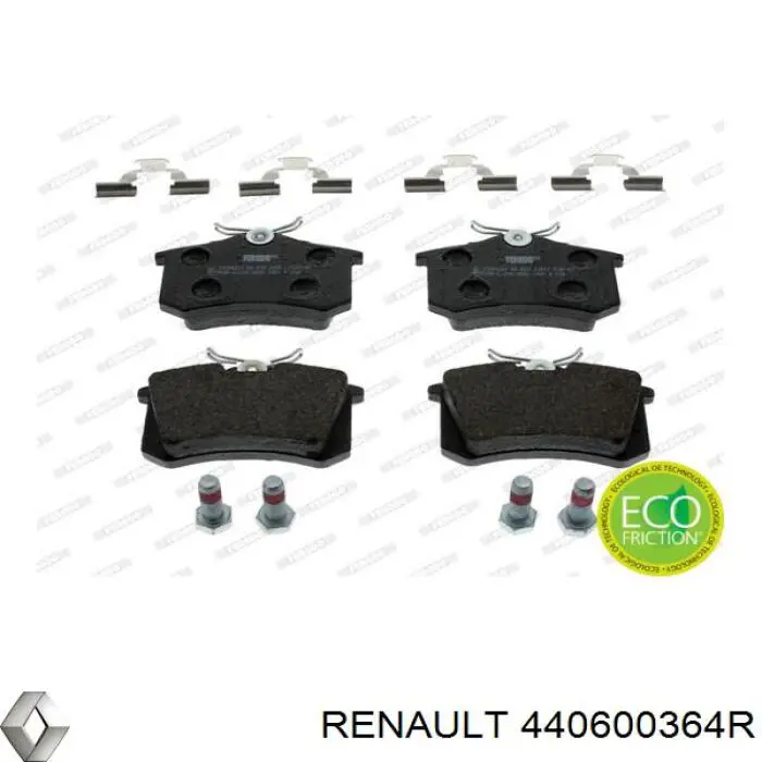 440600364R Renault (RVI) pastillas de freno traseras