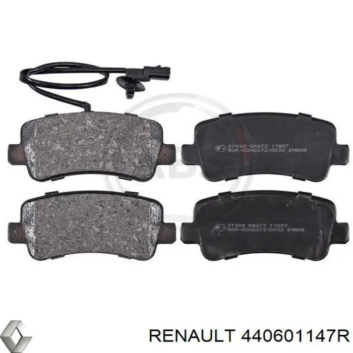 440601147R Renault (RVI) pastillas de freno traseras