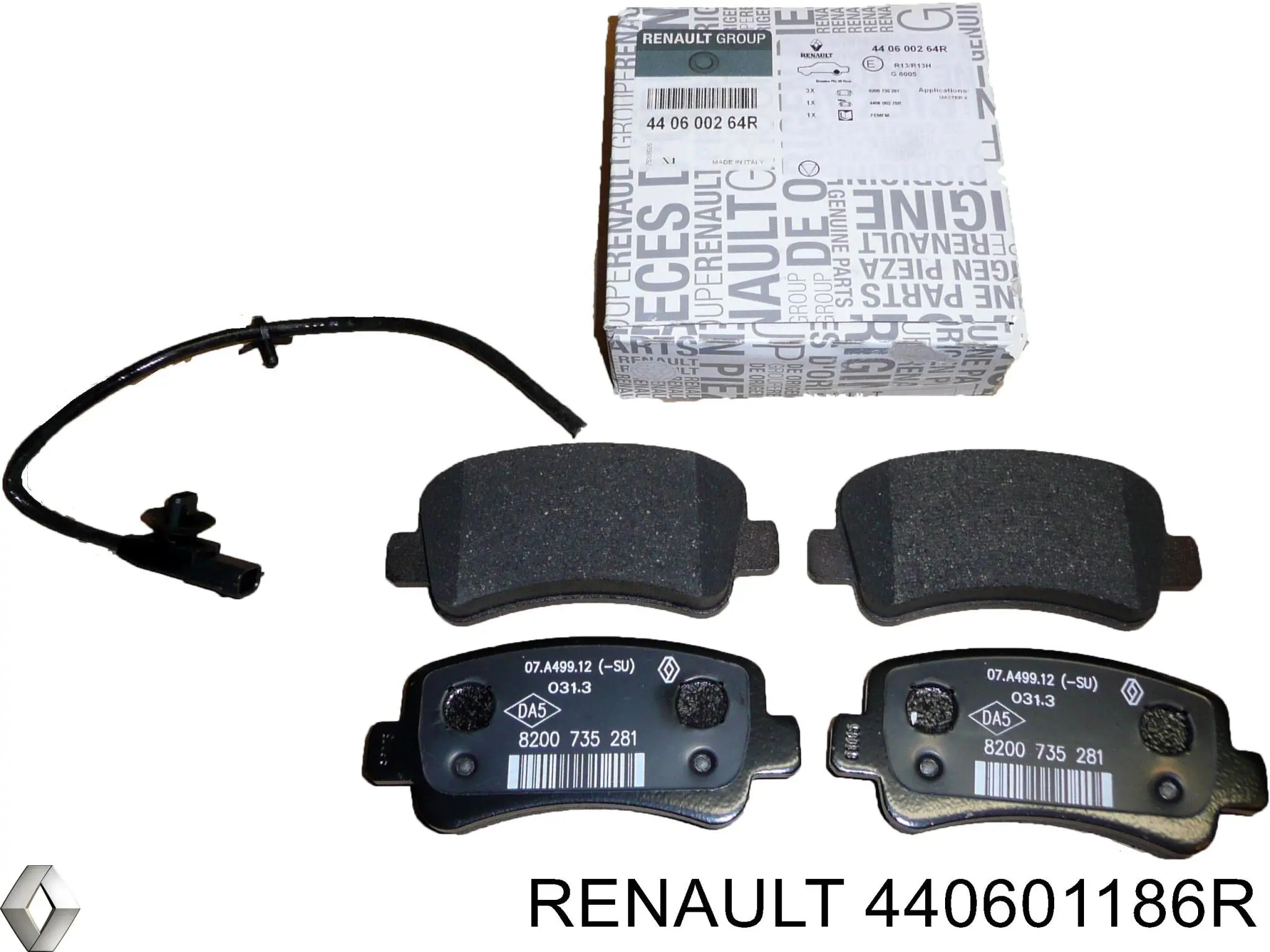 440601186R Renault (RVI) pastillas de freno traseras