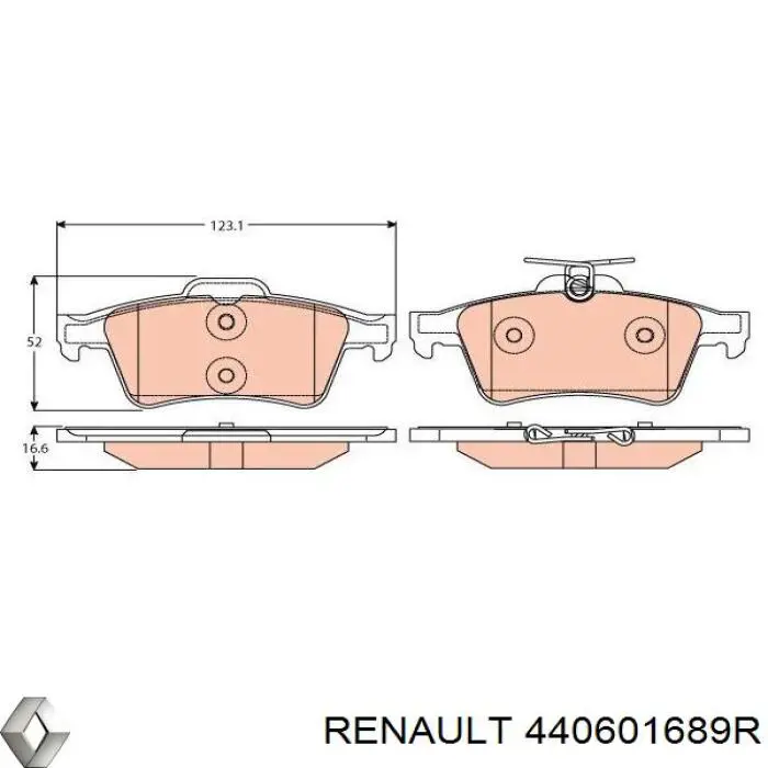 Pastillas freno traseras Renault (RVI) 440601689R precio, desde 39,63 USD