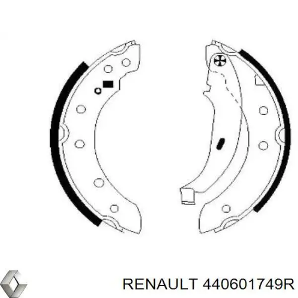 Zapatas de freno de tambor traseras Renault (RVI) 440601749R precio, desde 28,74 EUR