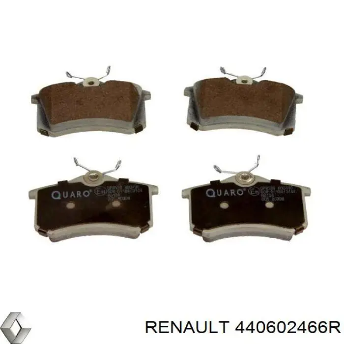 Pastillas de freno traseras 440602466R Renault (RVI)