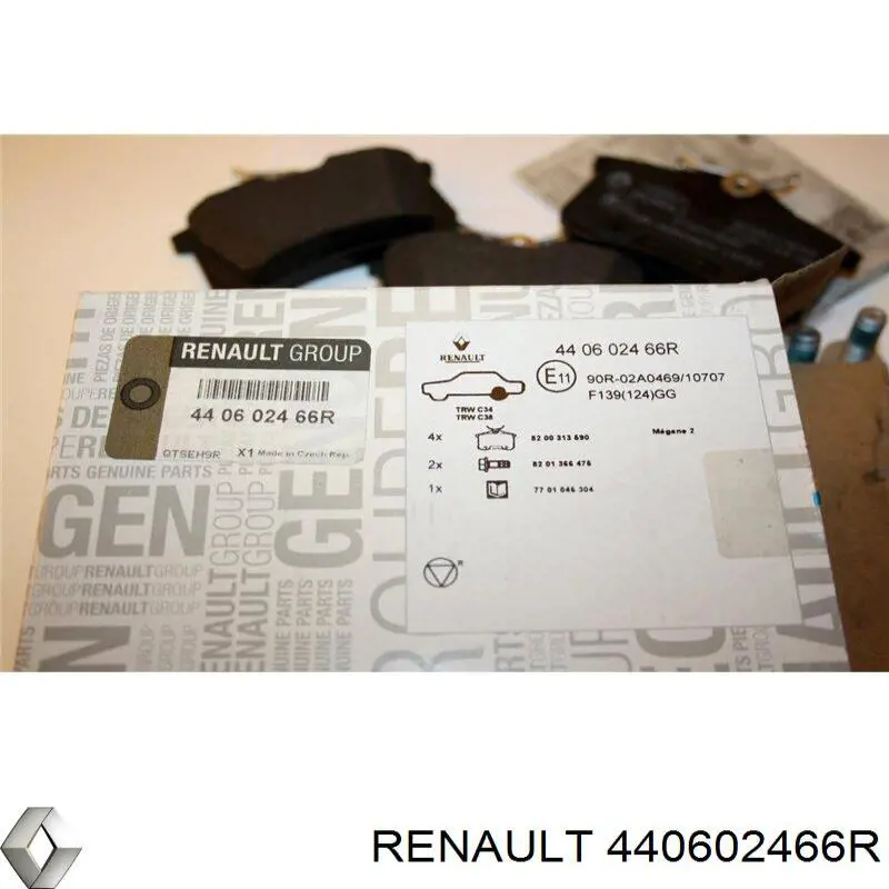 Pastillas traseras de freno Renault (RVI) 440602466R precio, desde 26,89 EUR